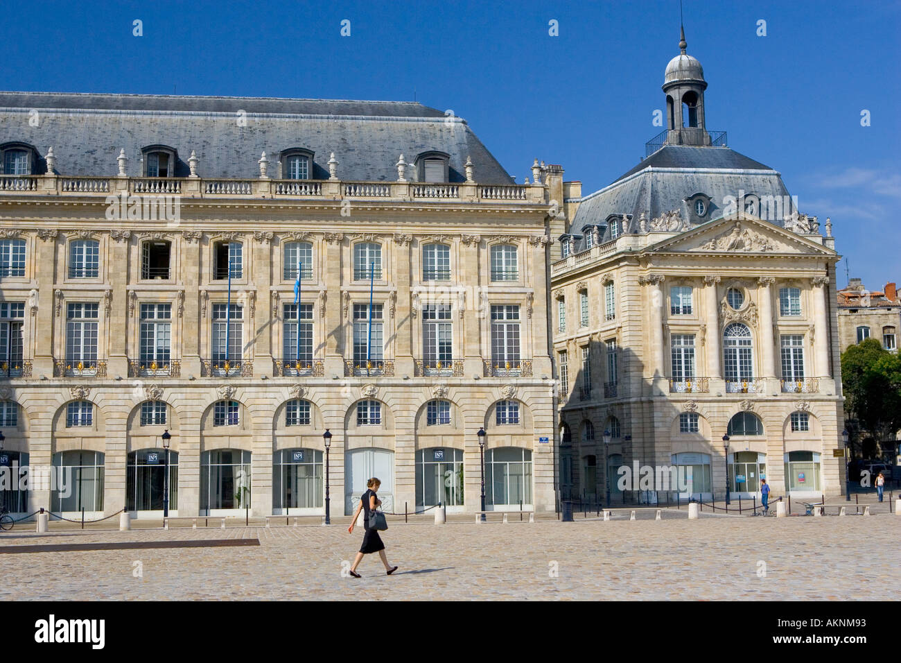 Place De La Bourse Bordeaux Frankreich ehemaligen Königspalast König Louis XV 15. gewidmet Stockfoto
