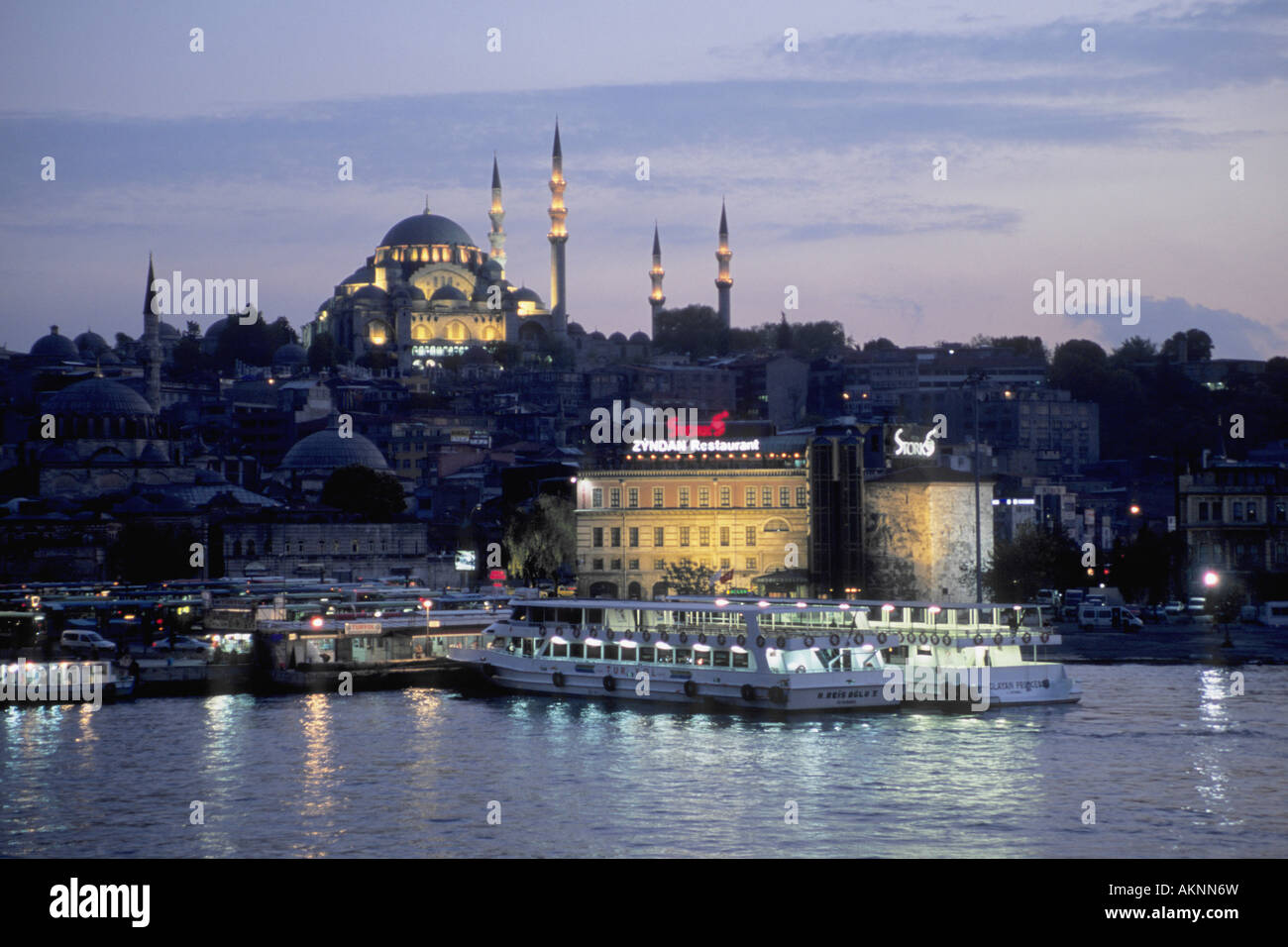 Türkei Istanbul Moschee Sultan Süleyman Goldene Horn Stockfoto