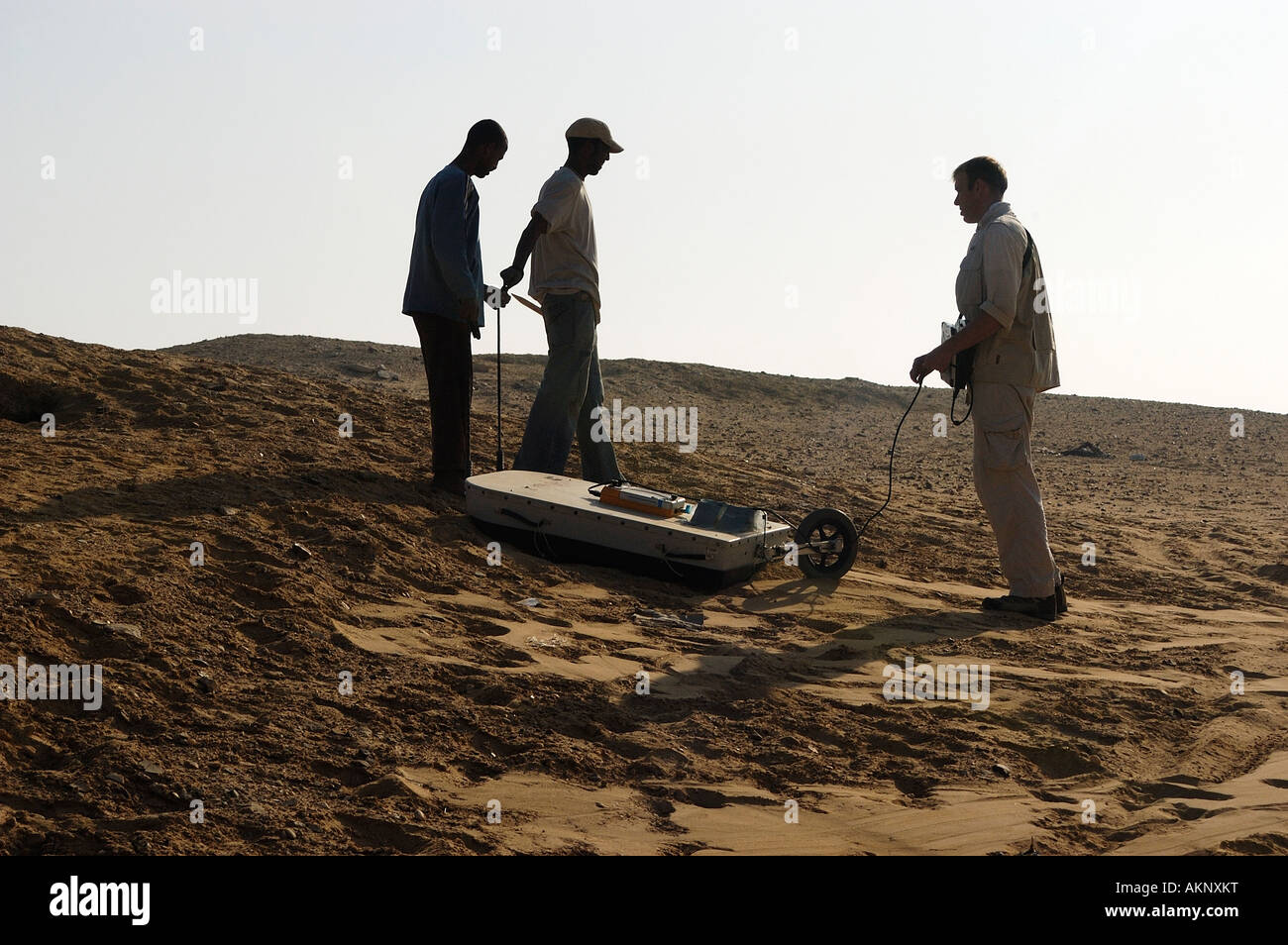 Geophysikalische Methoden in Ägyptologie Ägypten 2007 Stockfoto
