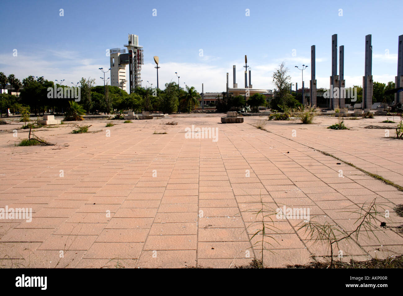 Industriebrache auf der Isla De La Cartuja Sevilla Stockfoto