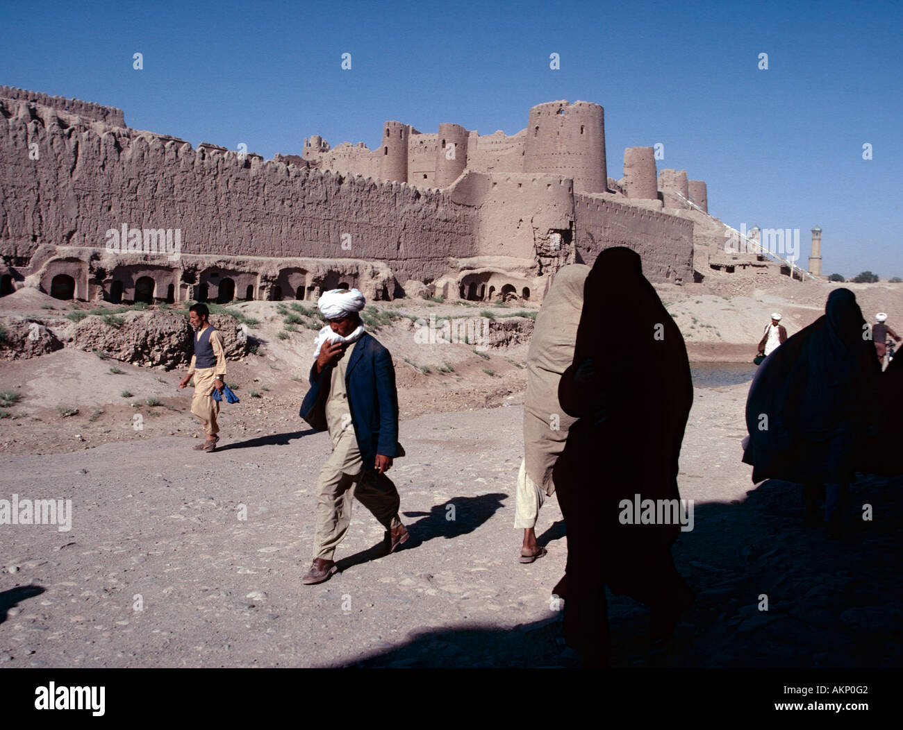 Straße neben Zitadelle, Herat, Afghanistan Stockfoto