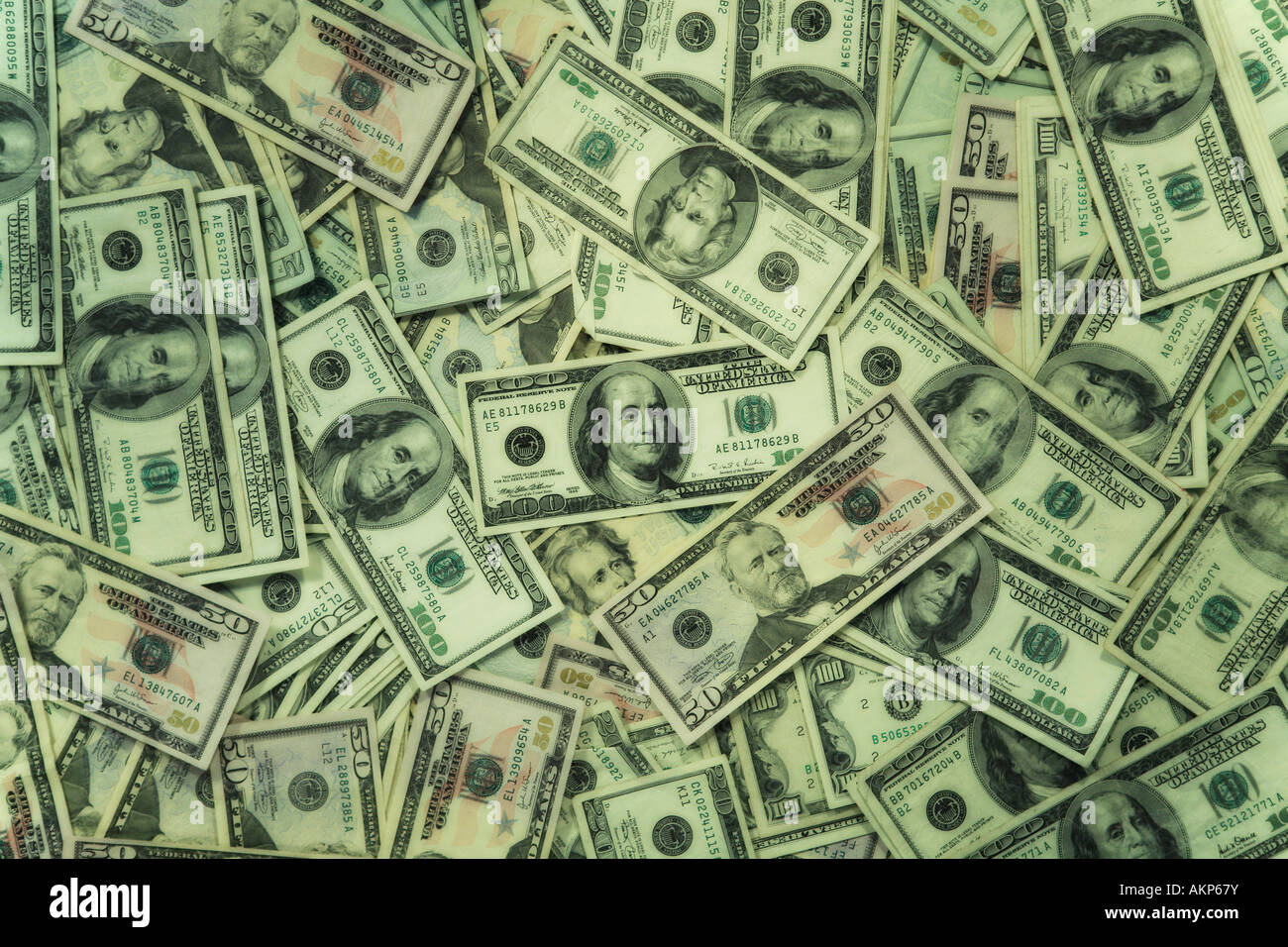 Grüne amerikanisches Geld Hintergrund Stockfoto