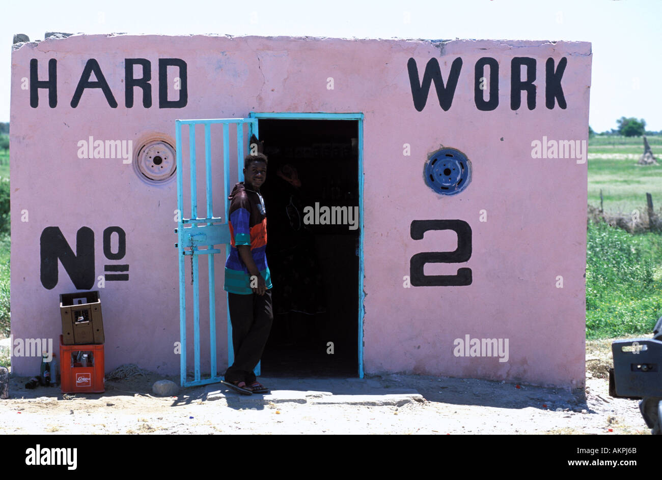 Owambo bar harte Arbeit Stockfoto
