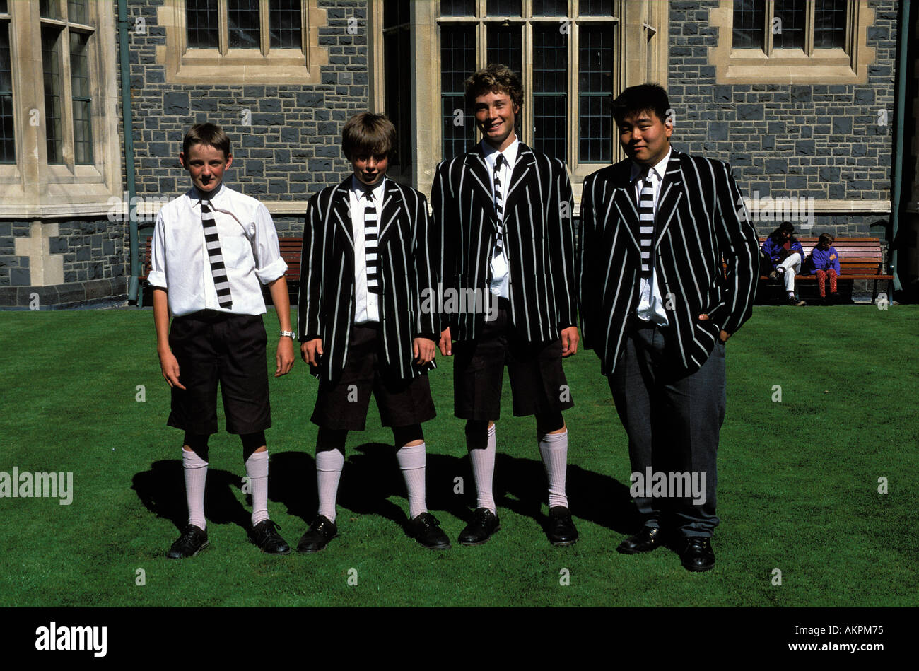 Christchurch-Studenten aus exklusiven college Stockfoto