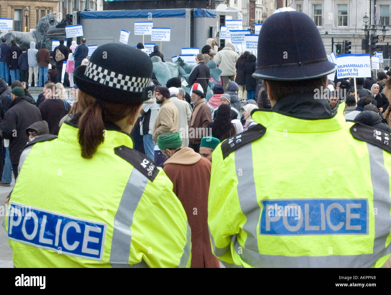 London Metropolitan Police auf Aufgabe Stockfoto