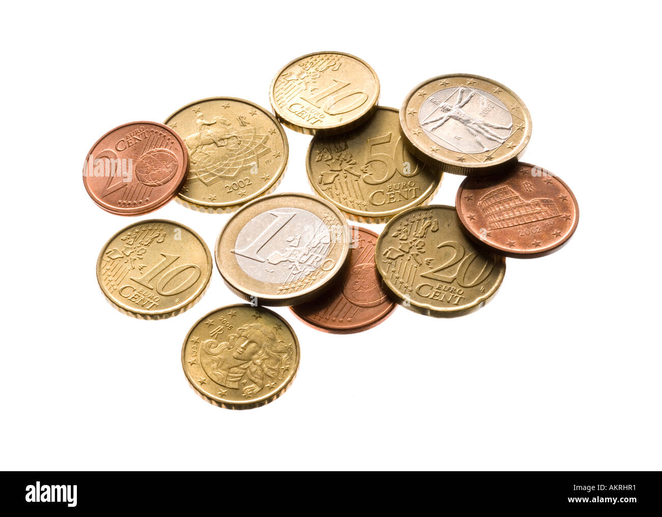 Euro-Münzen Stockfoto