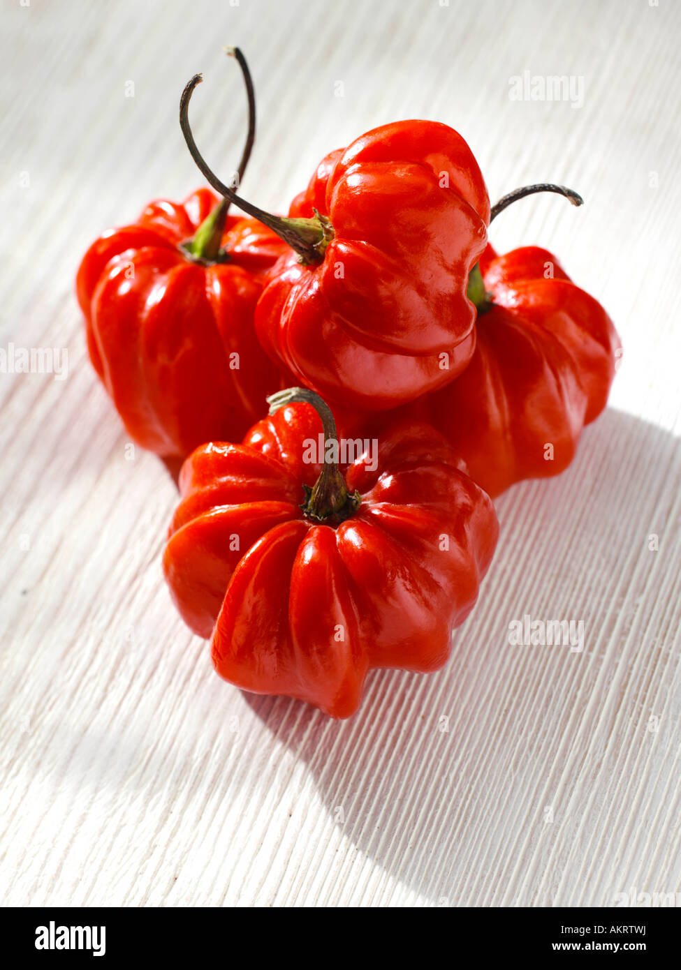 Ein Haufen von Scotch Bonnet Pfeffer Zutaten redaktionelle Essen Stockfoto