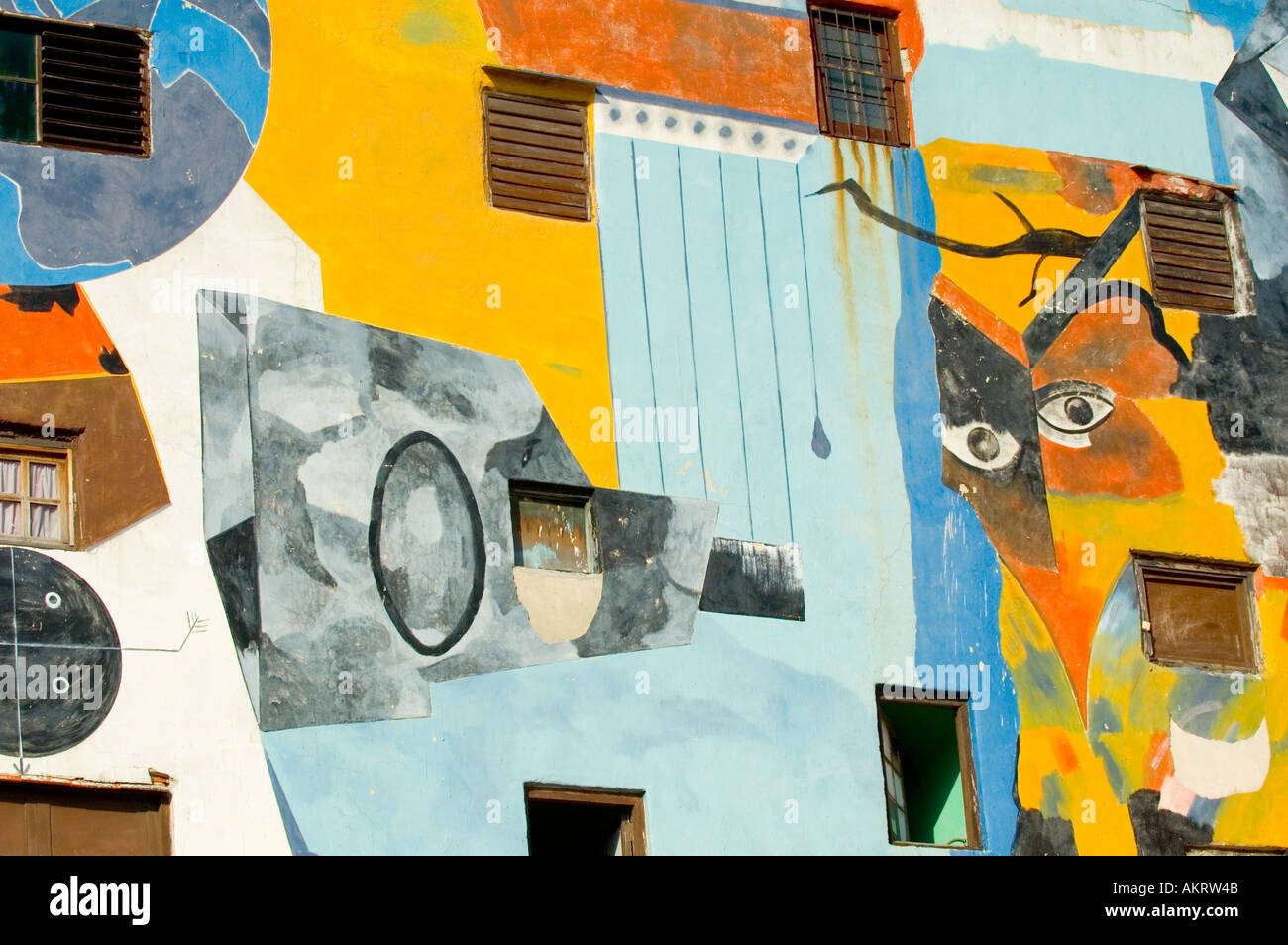 Wandbild Callejon de Hamel Havanna Stockfoto