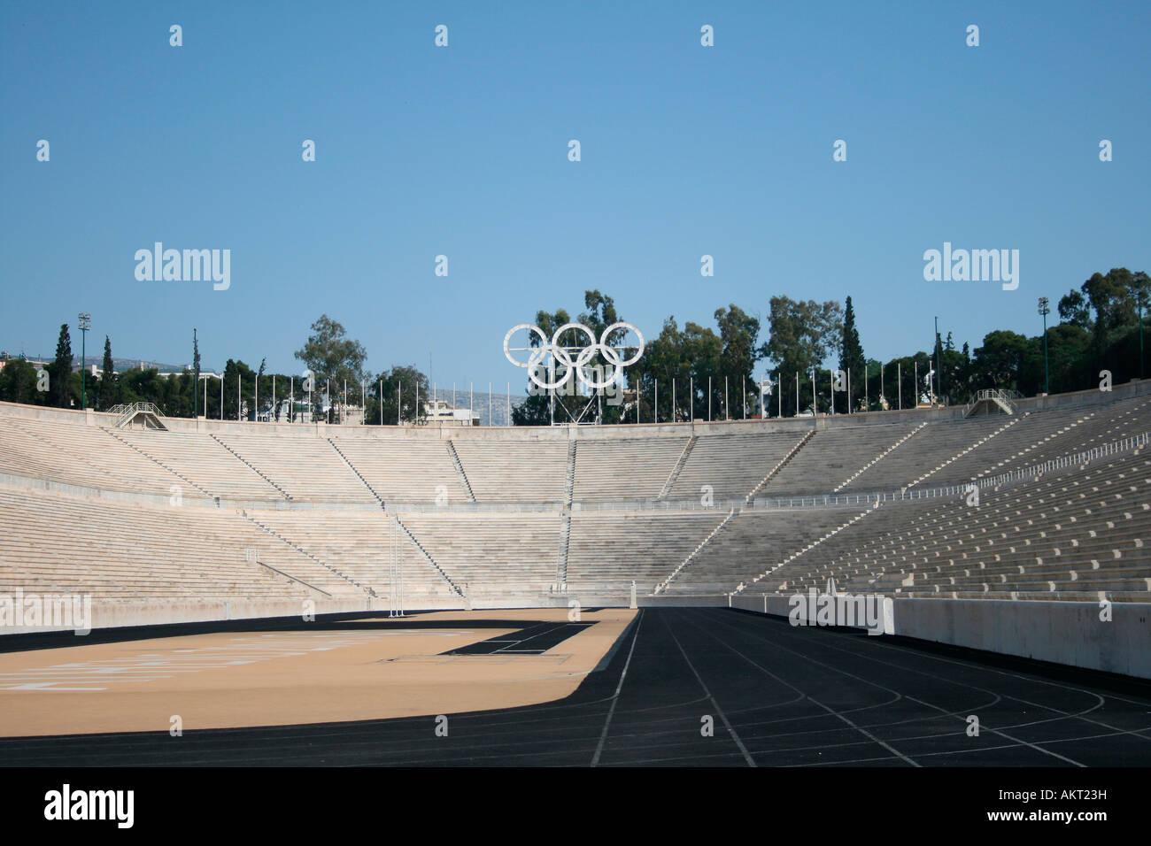 Kalimarmaro Stadion in Athen das Stadion, wo die ersten neuen Olympischen Spiele gestartet Stockfoto