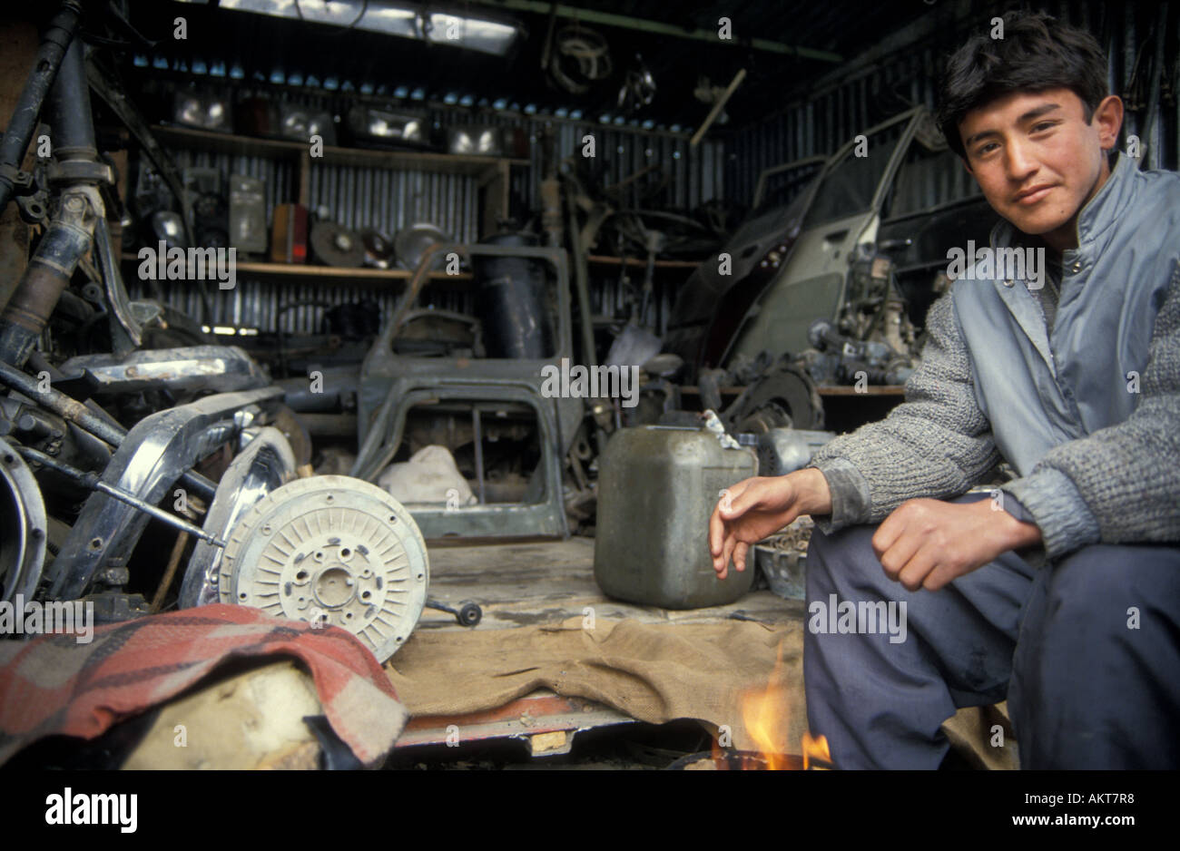 Motorteile stall Kabul-Afghanistan Stockfoto