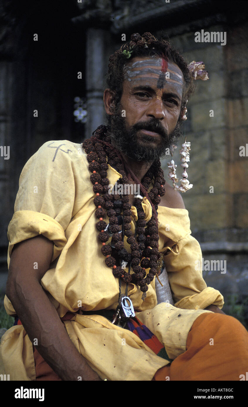 Sadhu Pashupatinath Nepal Stockfoto