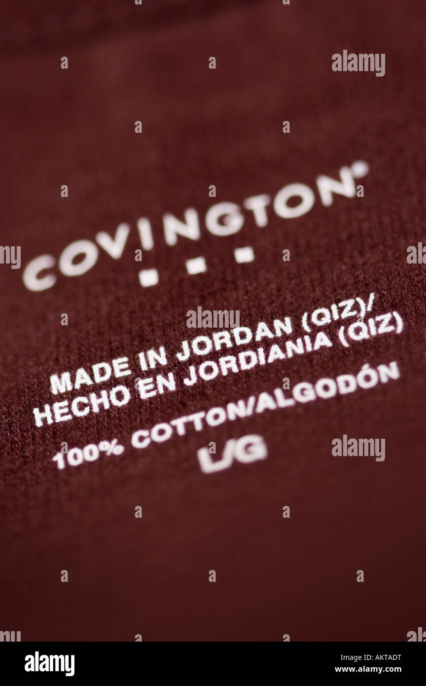 Mannes Shirt von Covington, in Jordanien, hergestellt verkauft in den USA von Sears. Stockfoto