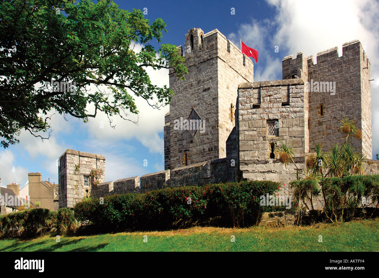 Burg bei Castletown Isle Of Man UK Stockfoto