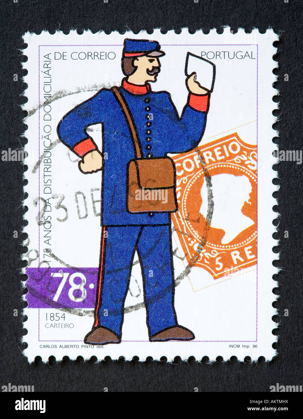 Portugiesischen Briefmarke Stockfoto