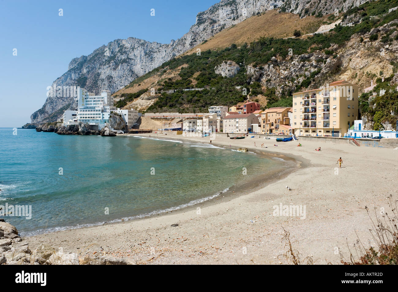 Caleta Strand, Gibraltar Stockfoto