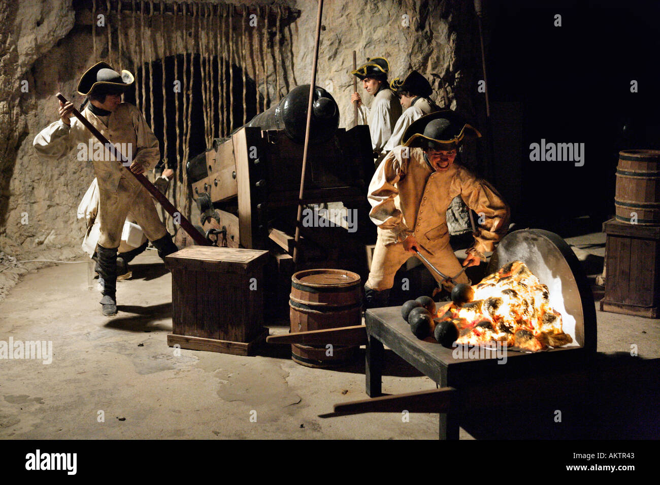 Die Great Siege Tunnels, Natural History Heritage Park, oberen Felsen, Gibraltar, Stockfoto