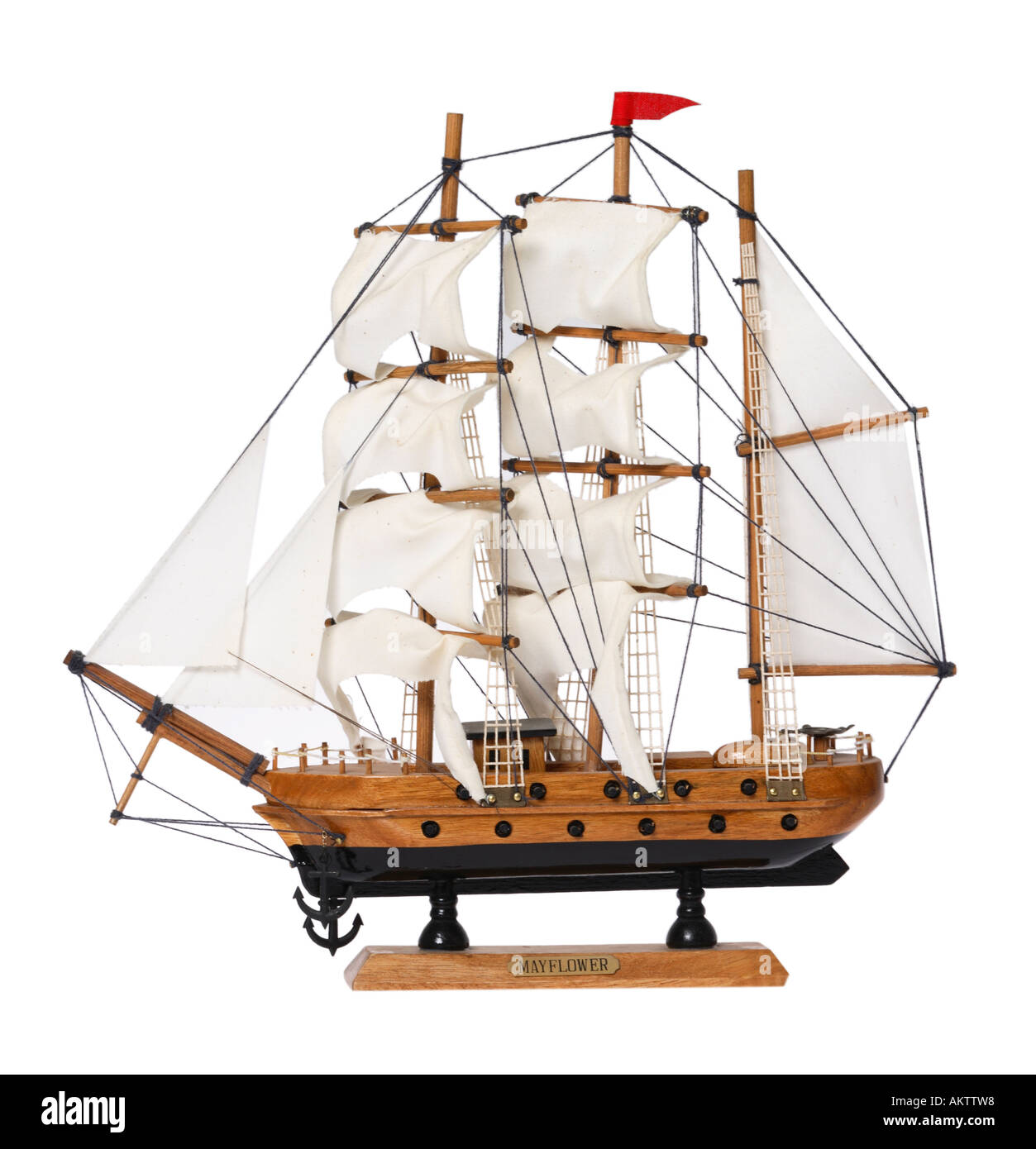 Mayflower Schiffsmodell Stockfoto