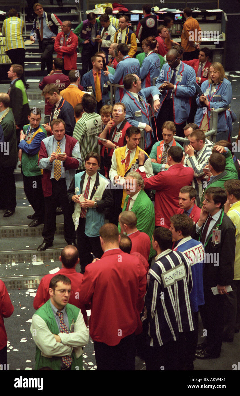 Futures-Trader an der Börse Liffe Stockfoto