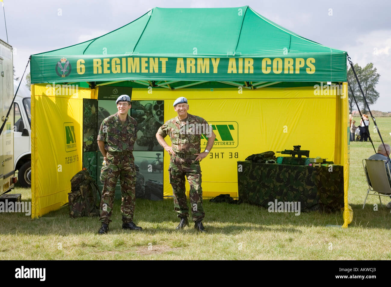 Territoriale Armee Rekrutierung Stand, UK Stockfoto