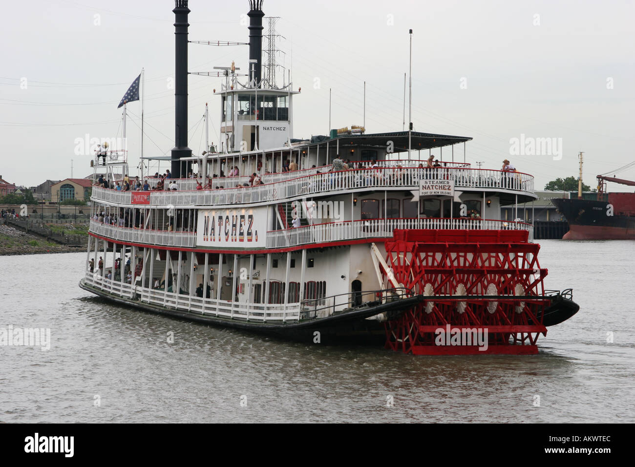 Dampfschiff Natchez am Mississippi River New Orleans Louisiana USA Stockfoto