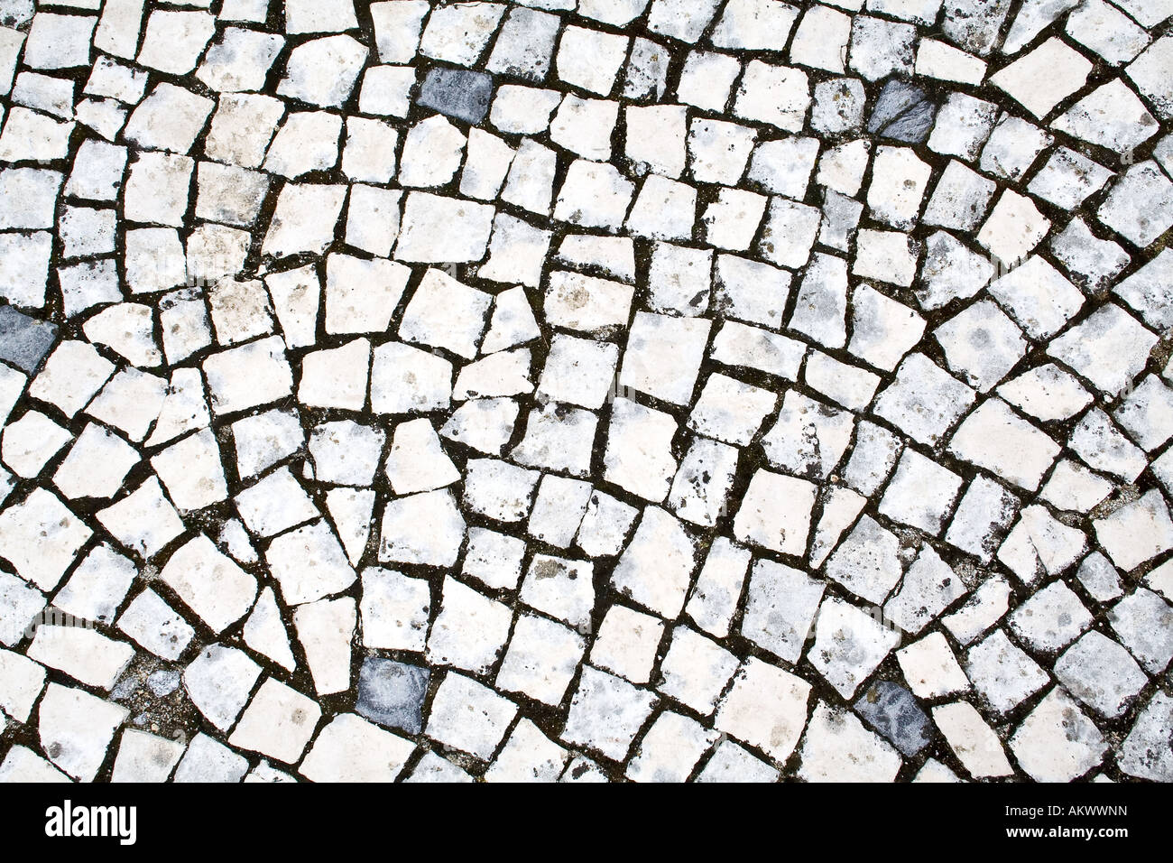 Typische portugiesische Handarbeit Straßenpflaster Stockfoto