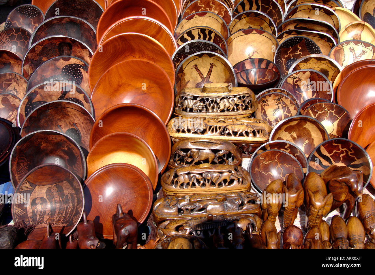 Afrikanische handlich Handwerk Souvenirs, Südafrika Stockfotografie Alamy
