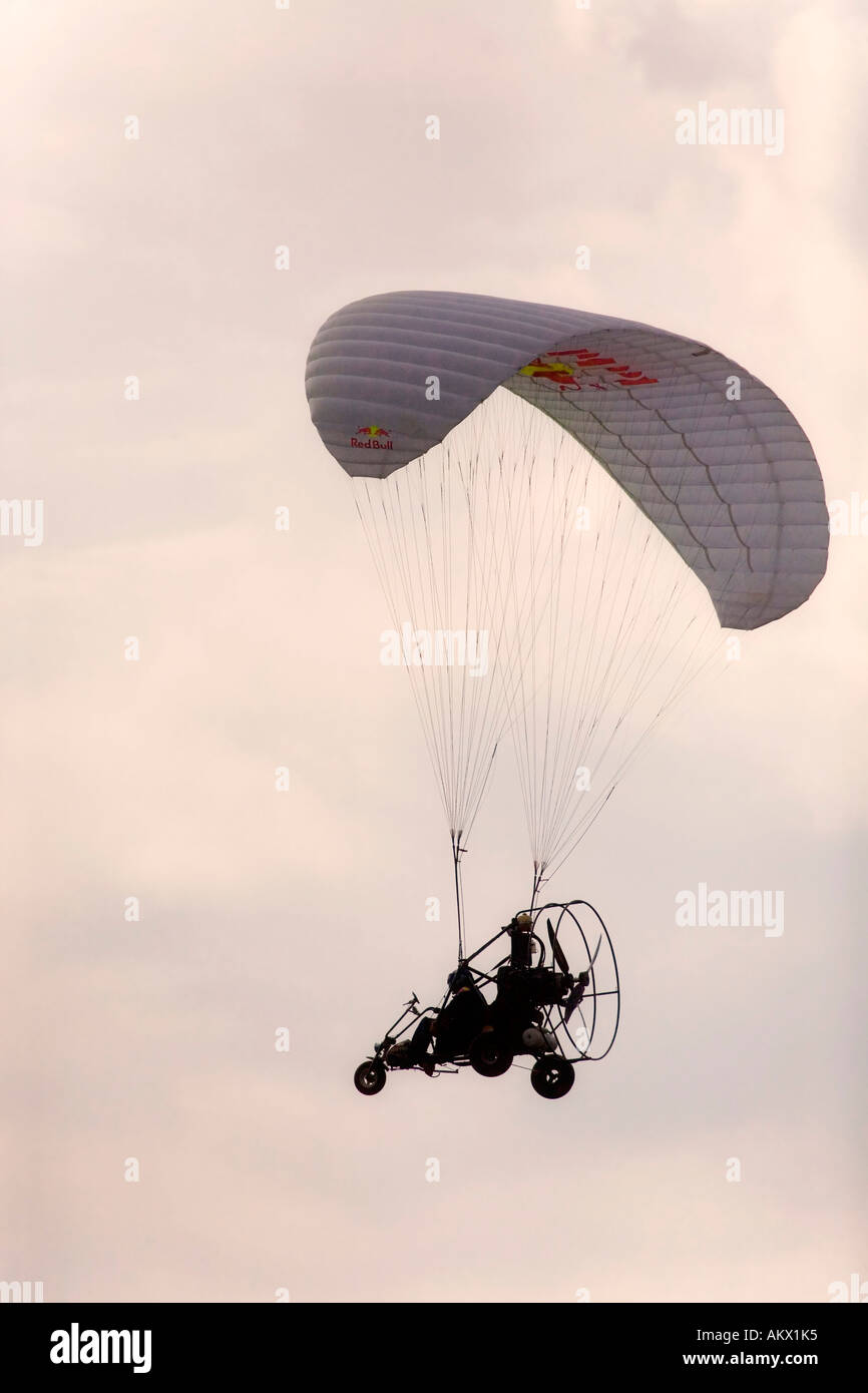 Motor-Drachen (Trike) im Flug zeigen, Kapfenberg, Steiermark, Österreich Stockfoto