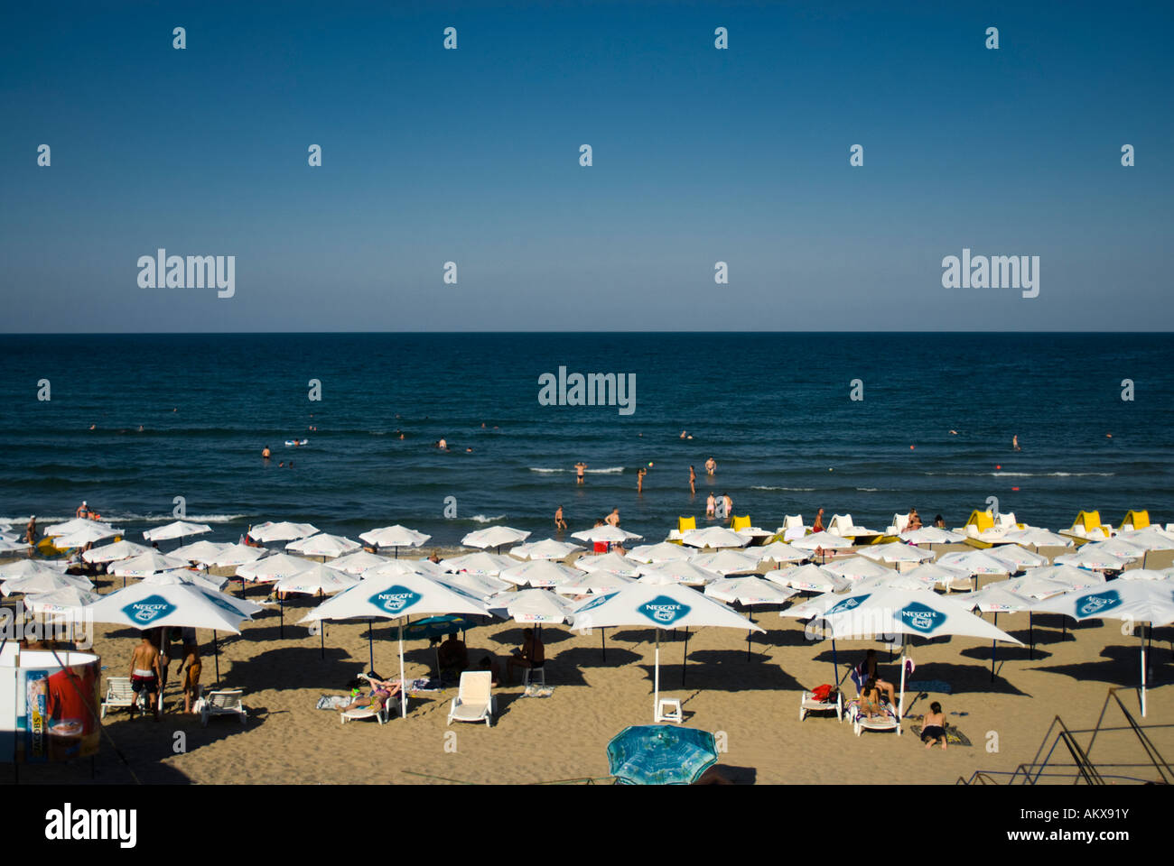 Strand am Schwarzmeer Seebad von Sozopol, Bulgarien Stockfoto