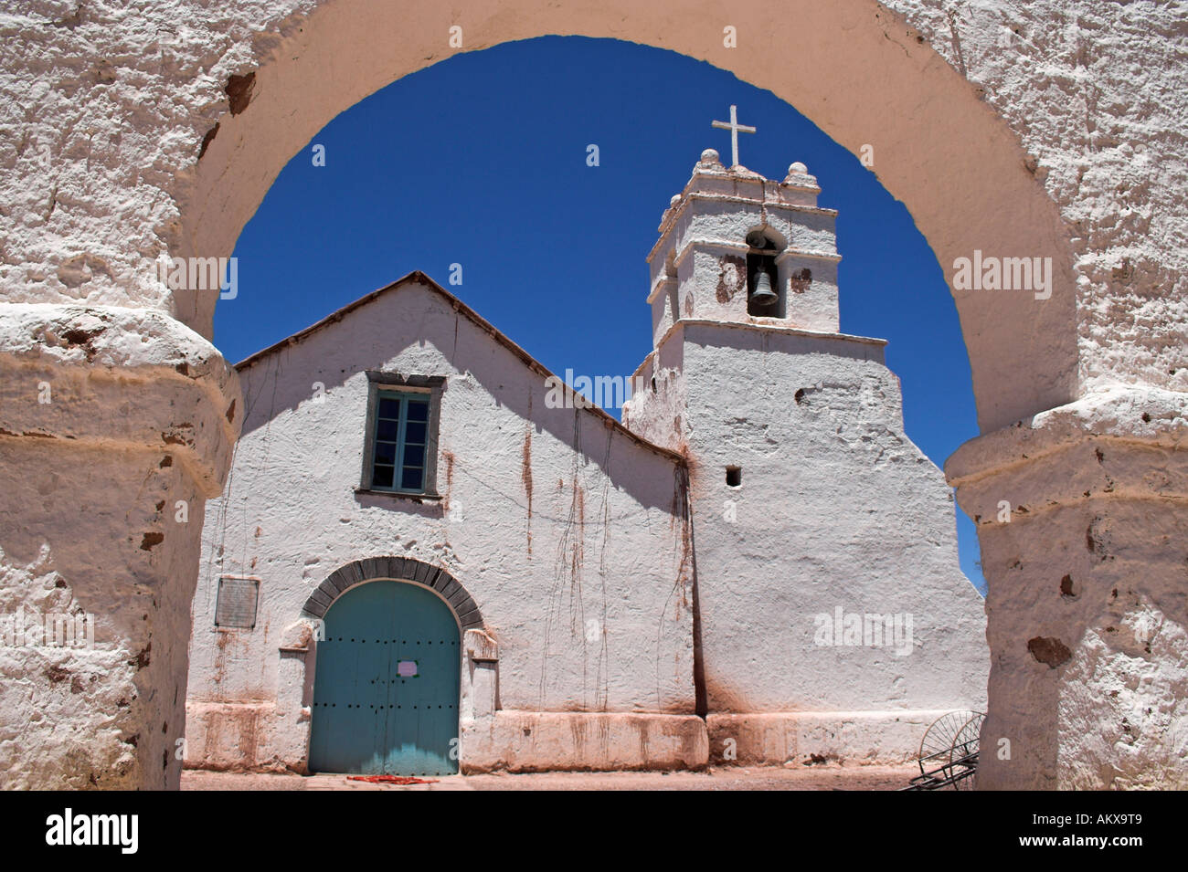 Kirche von San Pedro de Atacama, Atacama-Wüste, Nord-Chile, Südamerika Stockfoto