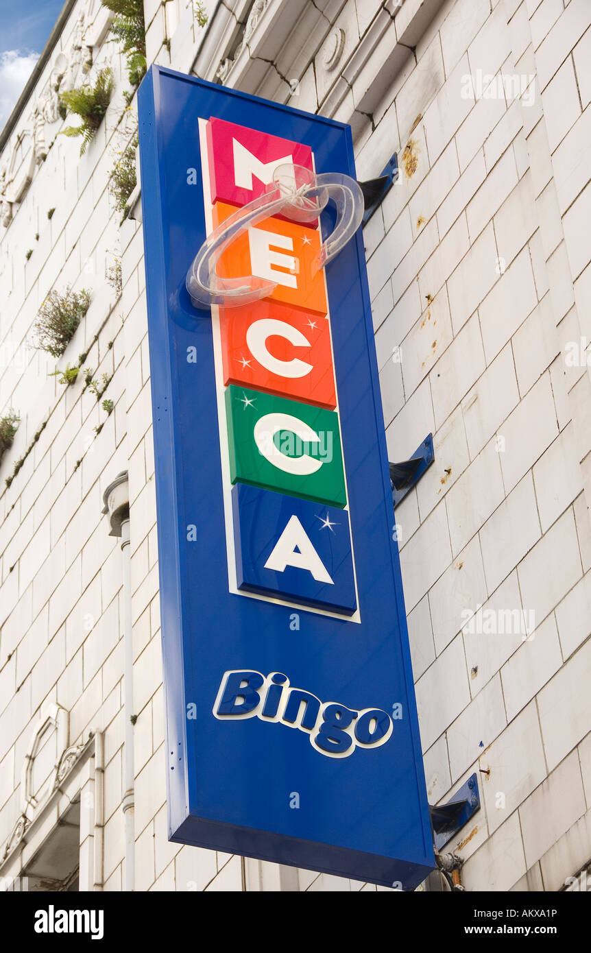 Mecca Bingo Zeichen Stockfoto