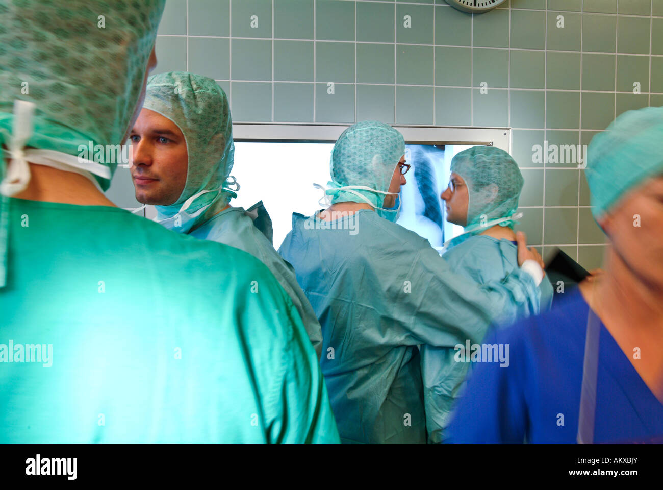 Ärztliches Team nach operation Stockfoto