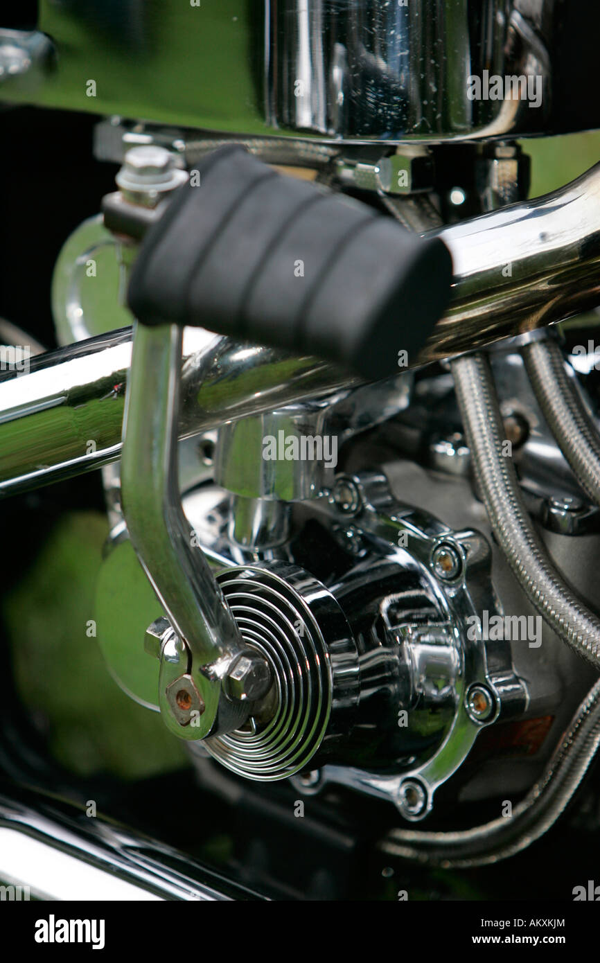 Harley Davidson, Detail, Kicker. Stockfoto