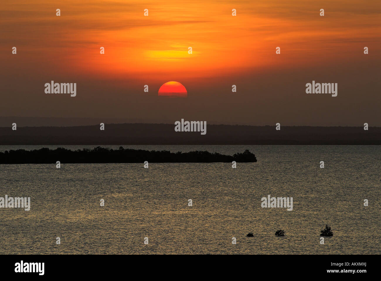 Sonnenuntergang am Ibo Island, Quirimbas Inseln, Mosambik, Afrika Stockfoto