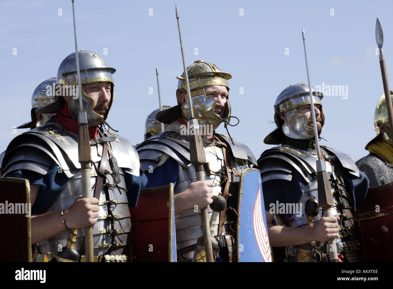 Corbridge Hadrians Wall römische Soldaten auf der parade Stockfoto