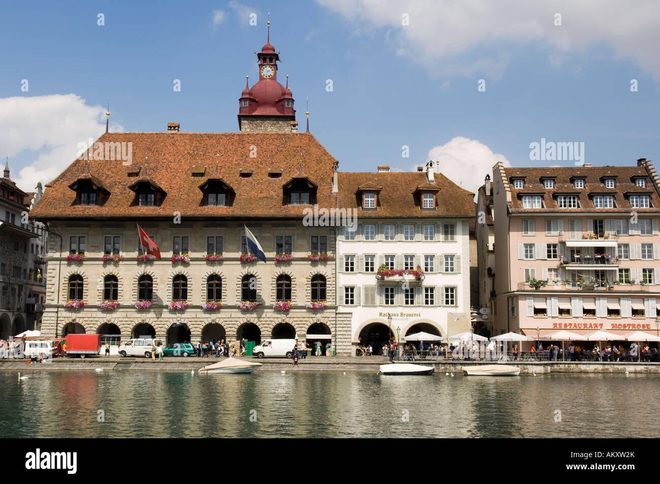 Rathaus, Luzern, Schweiz Stockfoto
