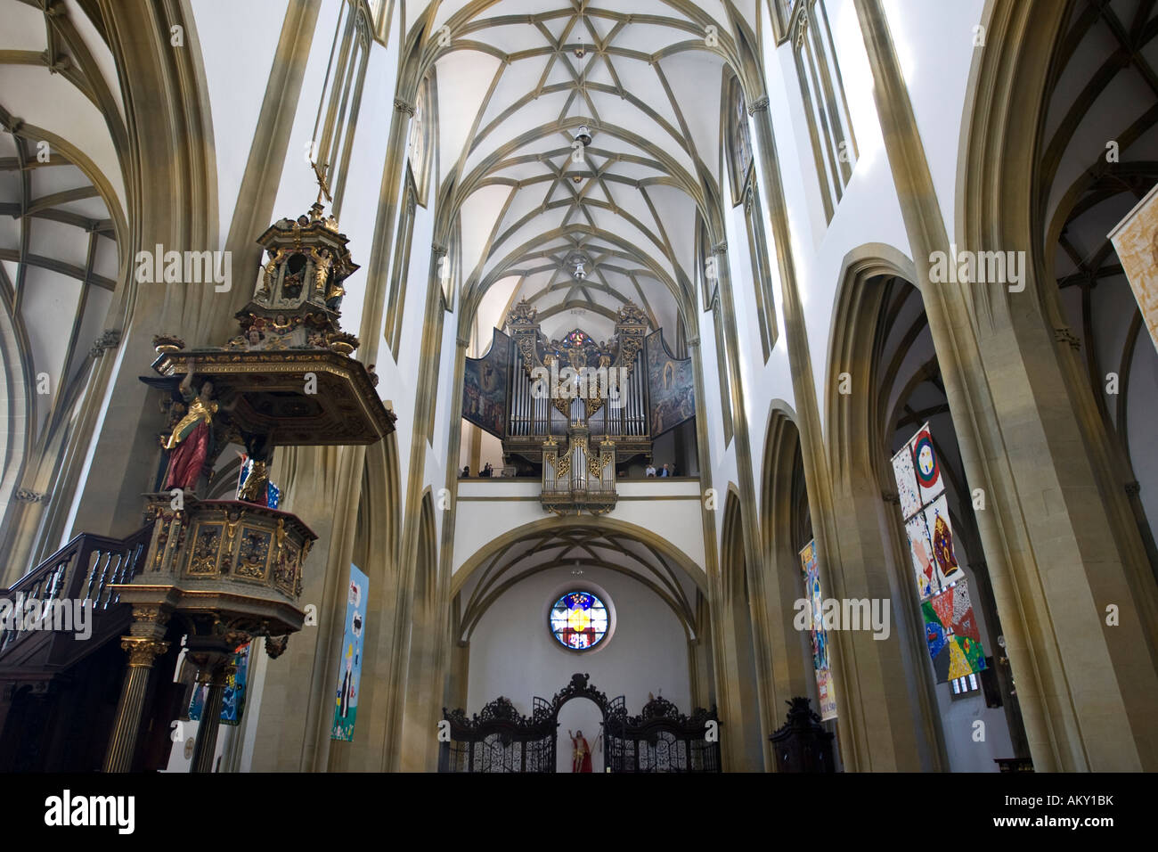 Die Basilika St. Ulrich, Augsburg, Bayern, Deutschland Stockfoto