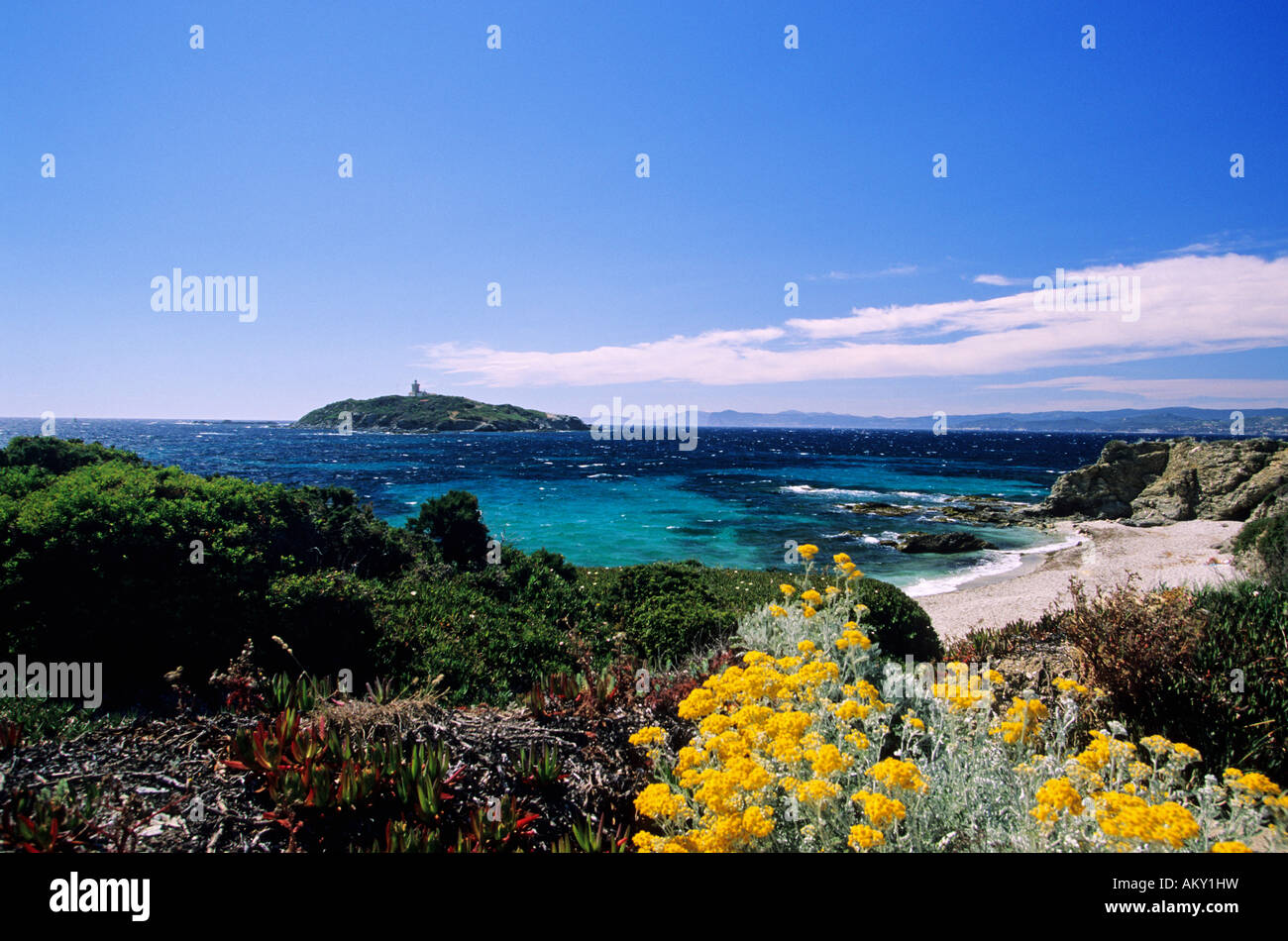 Frankreich, Var, Île des Embiez, Ile du Grand Rouveau Stockfoto