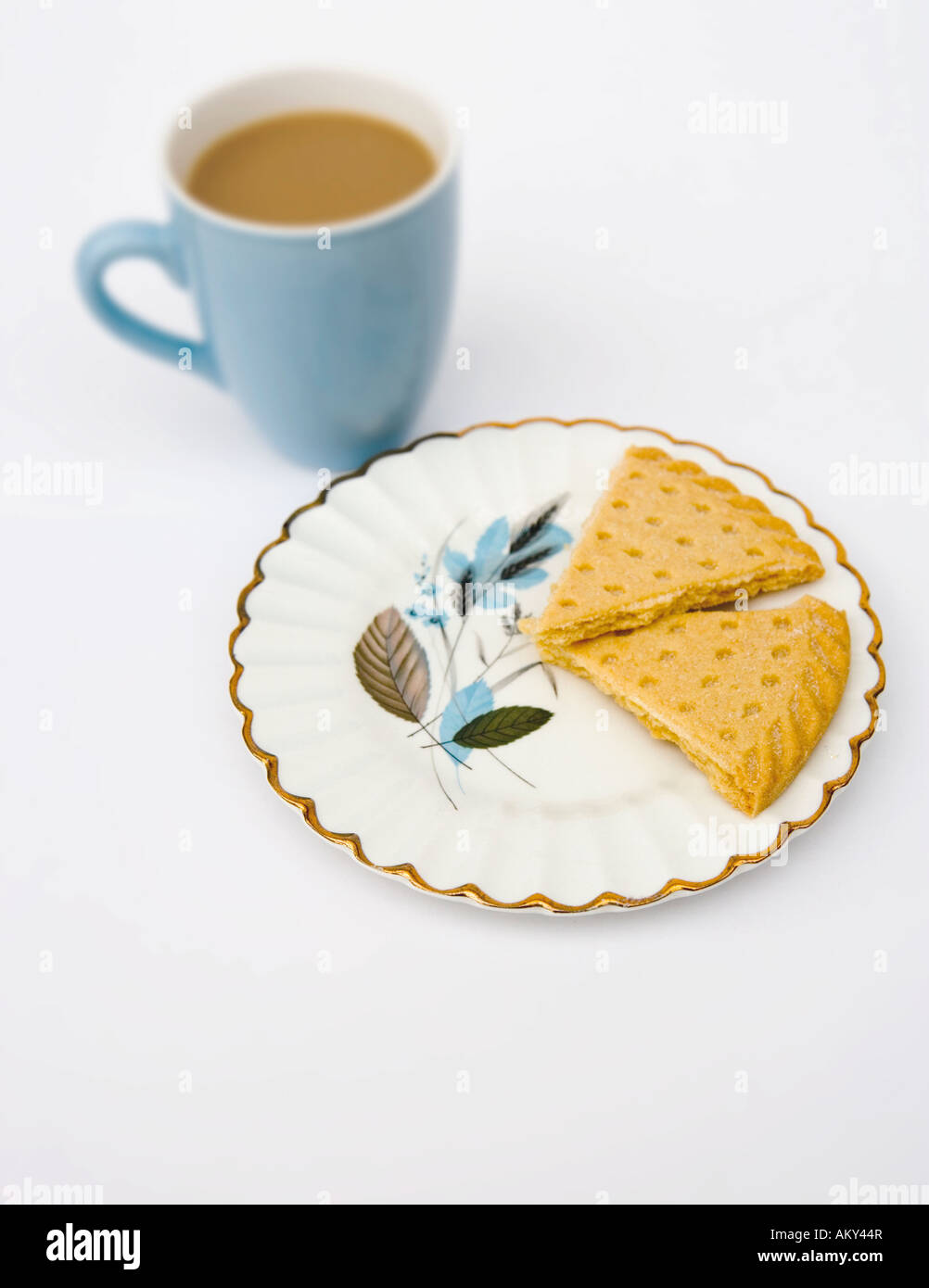 China Becher Tee mit Butterkekse Stockfoto
