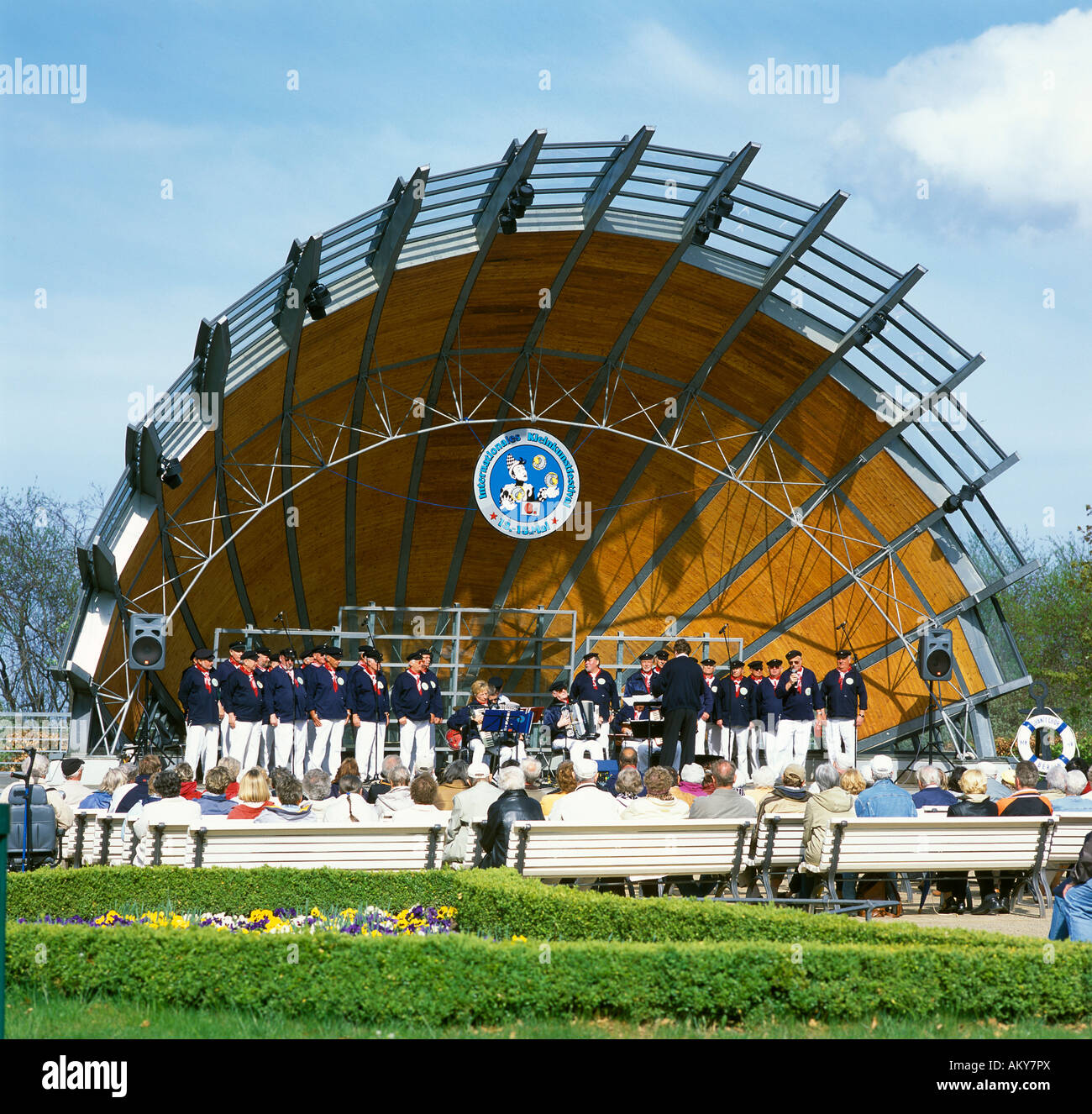 Schlechte Heringsdorf Usedom Mecklenburg-Vorpommern Deutschland-Spa-Konzert mit dem Shanty-Chor Berlin Stockfoto