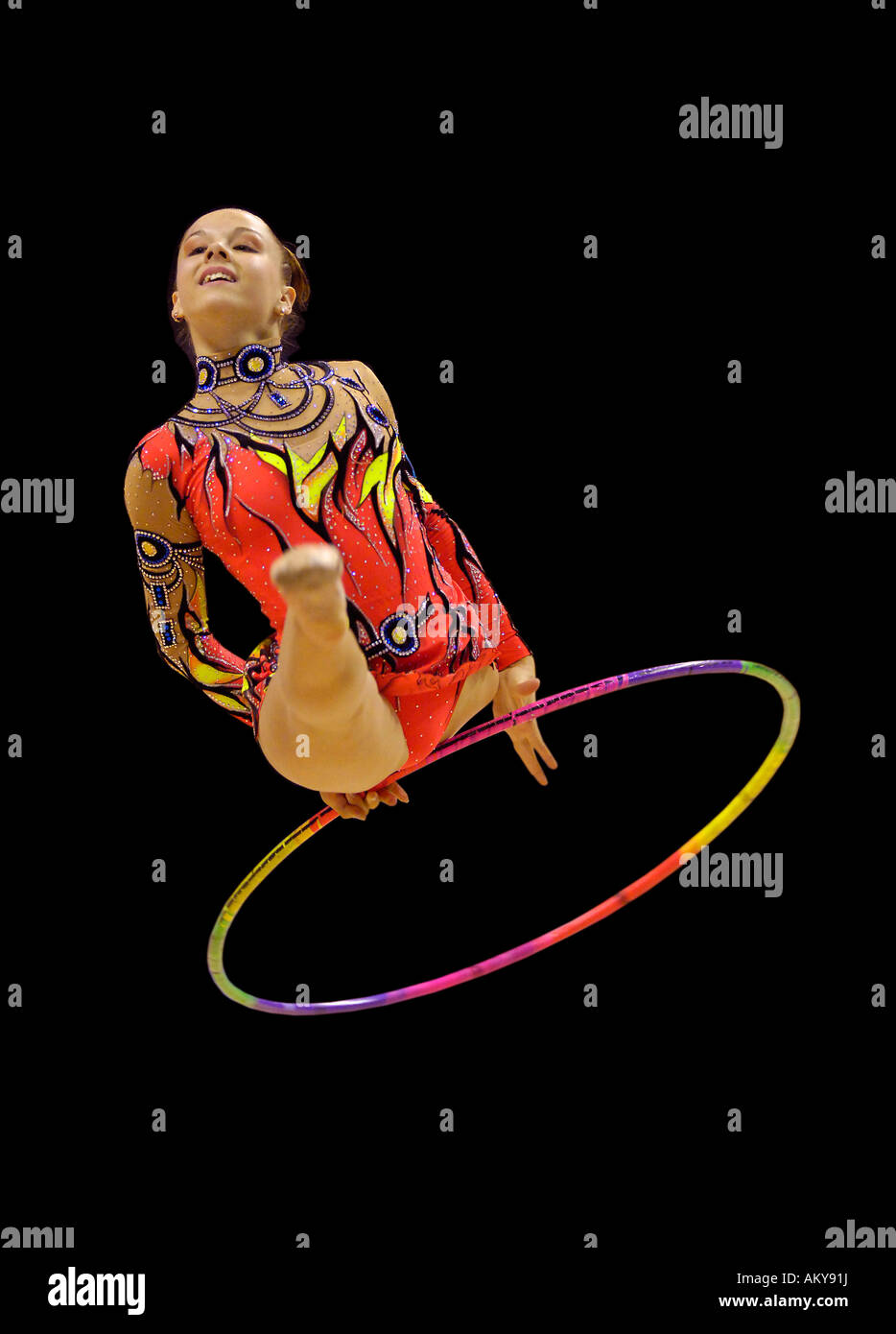 RG Maya ZAINULLINA KAZ Rhythmus Gymnastik Stockfoto