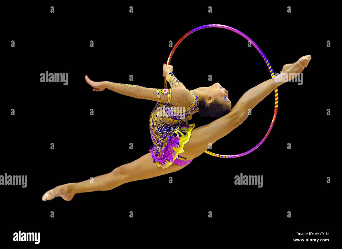 RG Aliya GARAEVA AZE Rhythmus Gymnastik Stockfoto