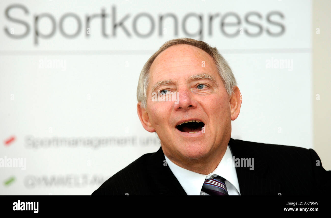 Dr. Wolfgang Schäuble Home Sekretär der Bundes Republik Deutschland Stockfoto