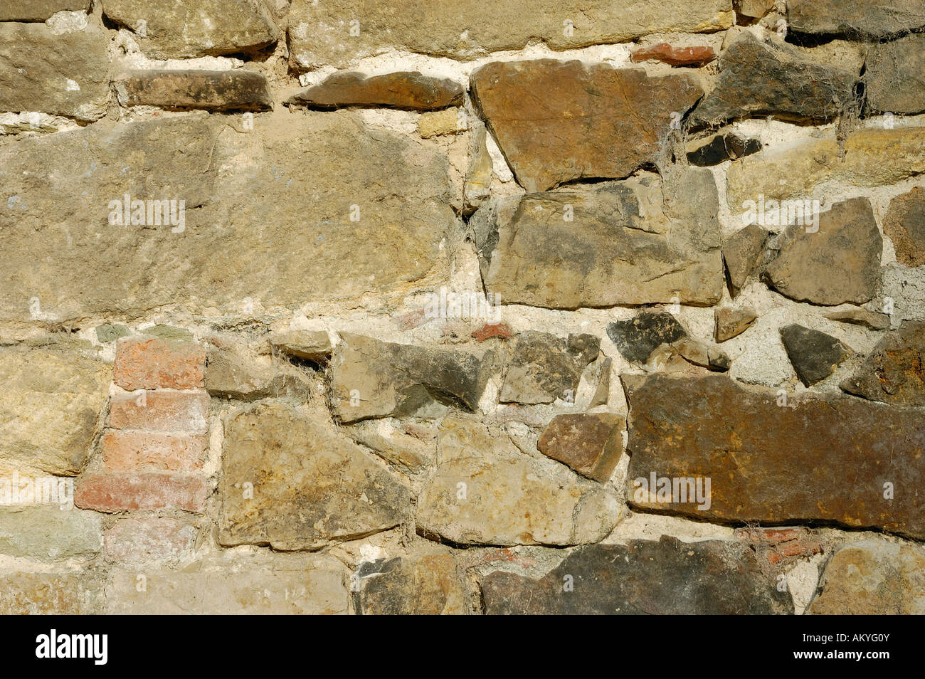 Alte Steinmauer Stockfoto