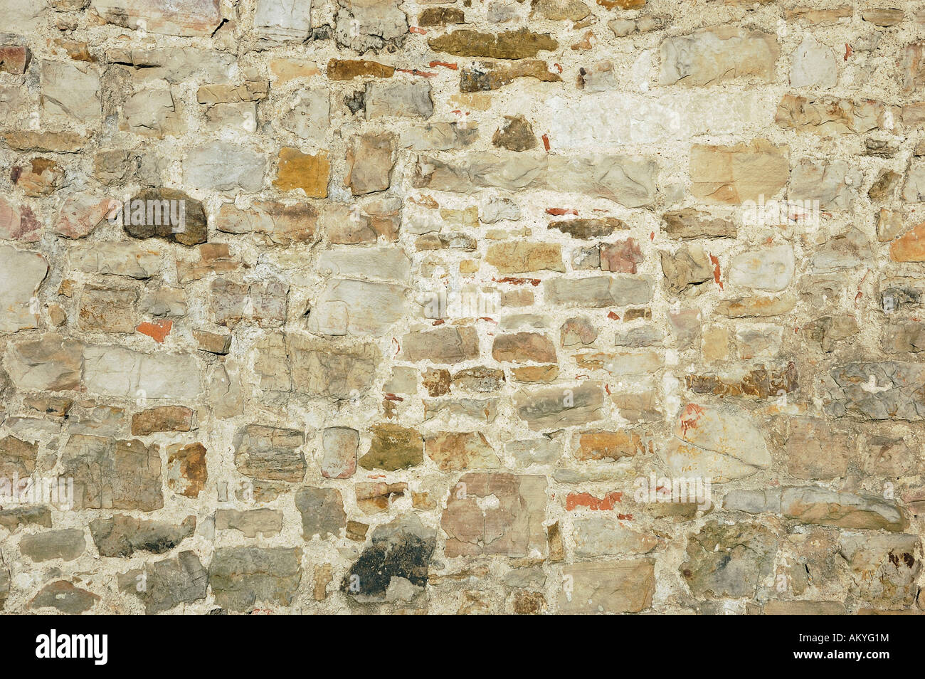 Alte Steinmauer Stockfoto