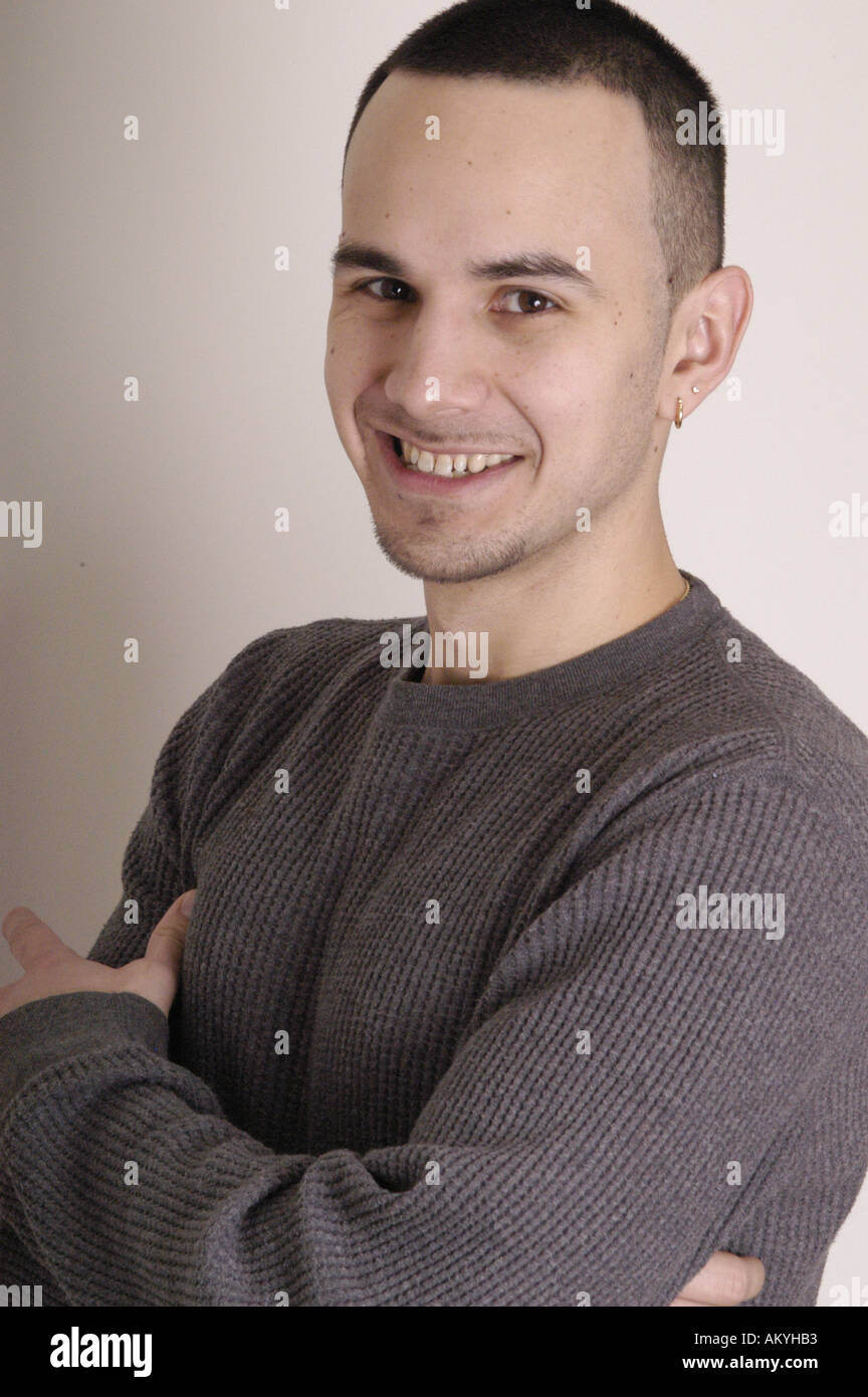 Portrait eines jungen Mannes Hispanic. Stockfoto