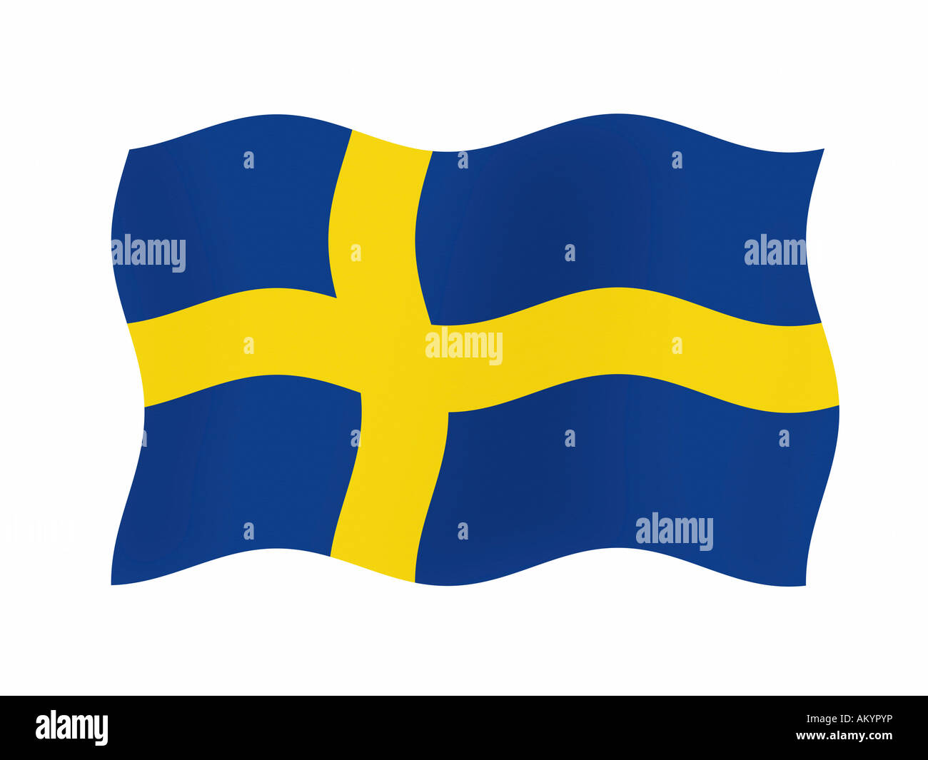 Die Flagge Schwedens - Grafik Stockfoto