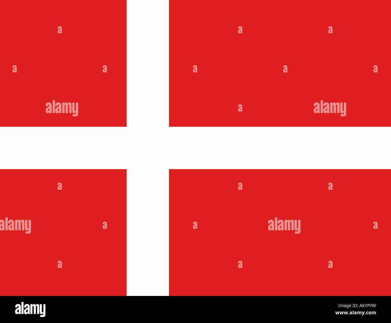 Die Flagge von Dänemark - Grafik Stockfoto