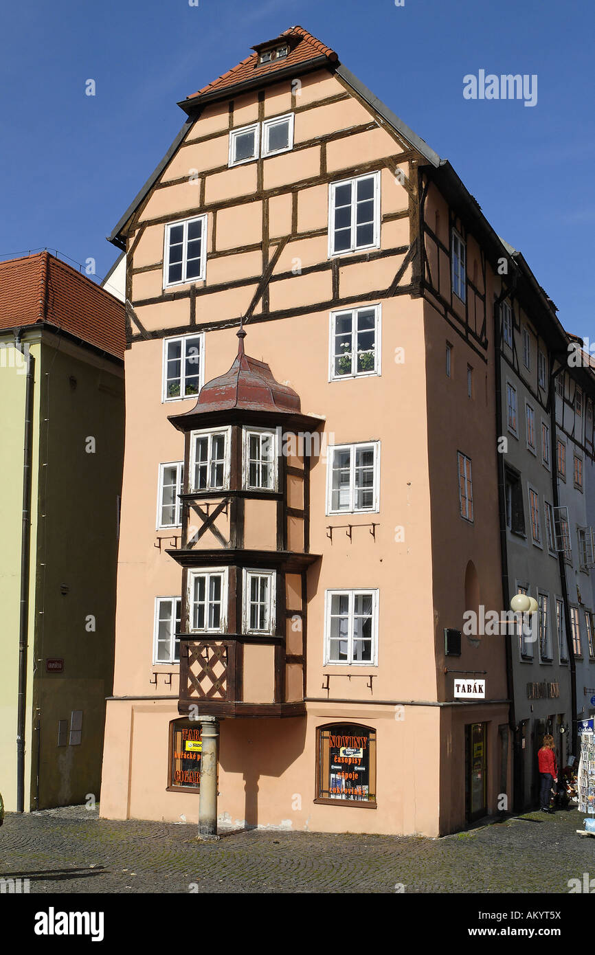 Stöckl, historische Altstadt von Cheb, Eger, Westböhmen, Tschechien Stockfoto
