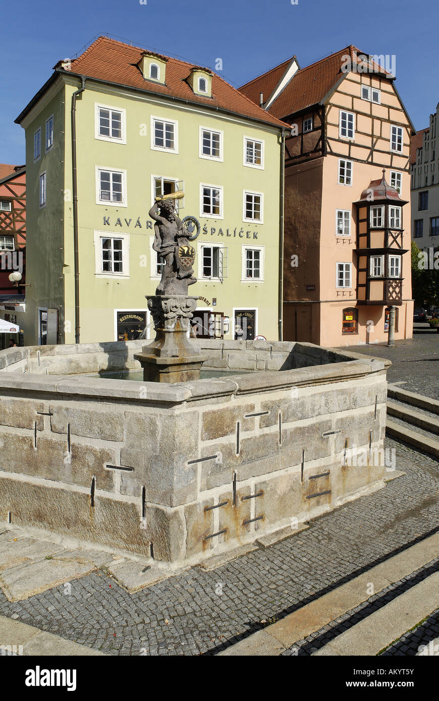 Stöckl, historische Altstadt von Cheb, Eger, Westböhmen, Tschechien Stockfoto