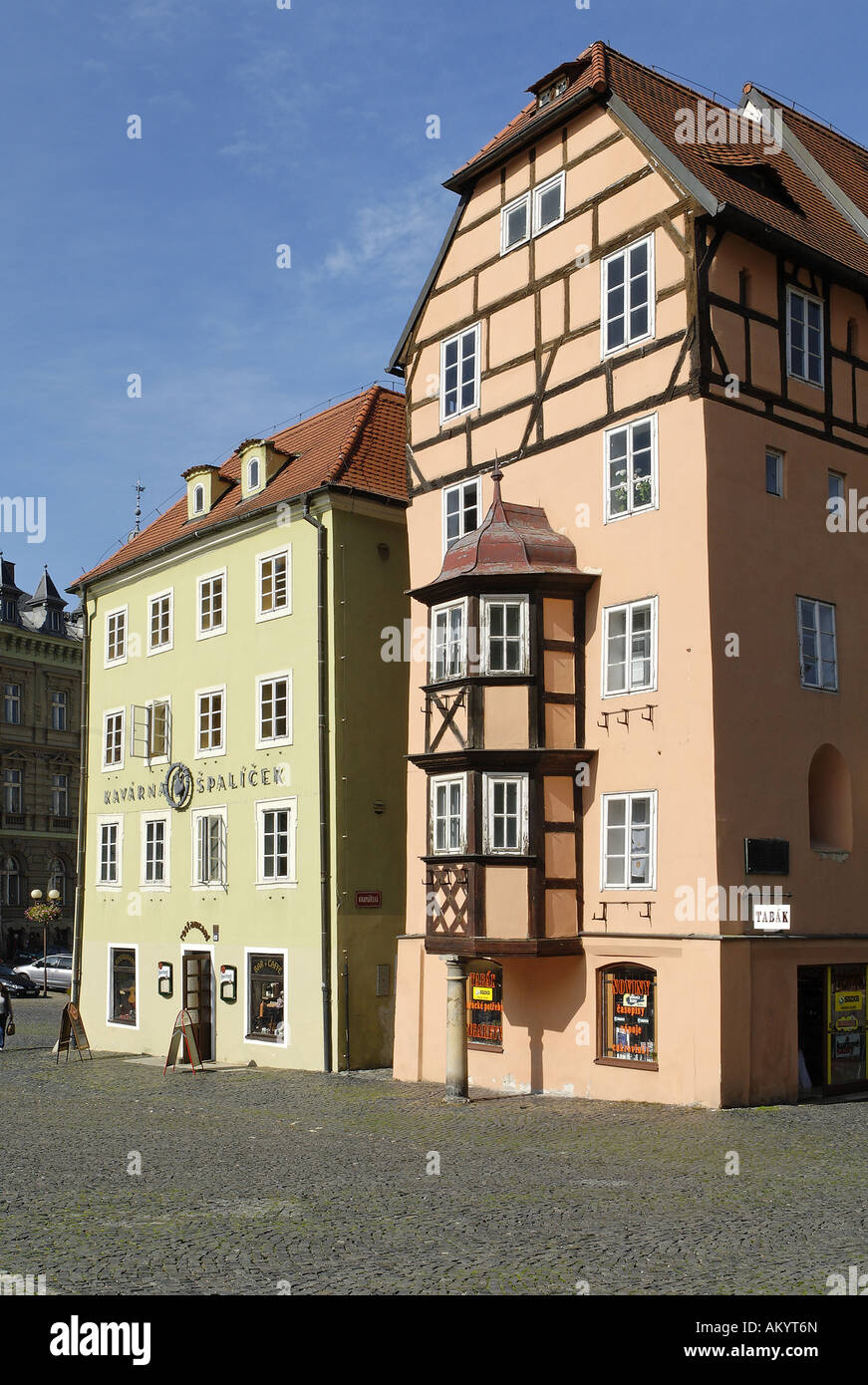 Stöckl, historische Altstadt von Cheb, Eger, Westböhmen, Tschechien Stockfoto